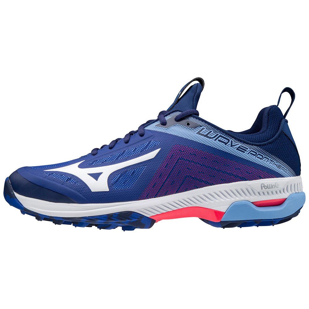 Tênis de hóquei Mizuno Wave Panthera - Homem - Azuis/Branco/Rosa - AWDTP6478